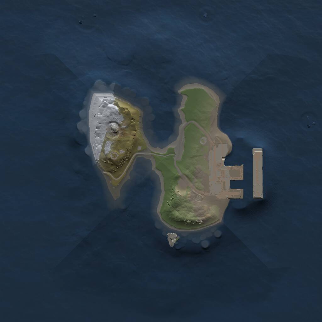 Rust Map: Procedural Map, Size: 1300, Seed: 1463512788, 2 Monuments