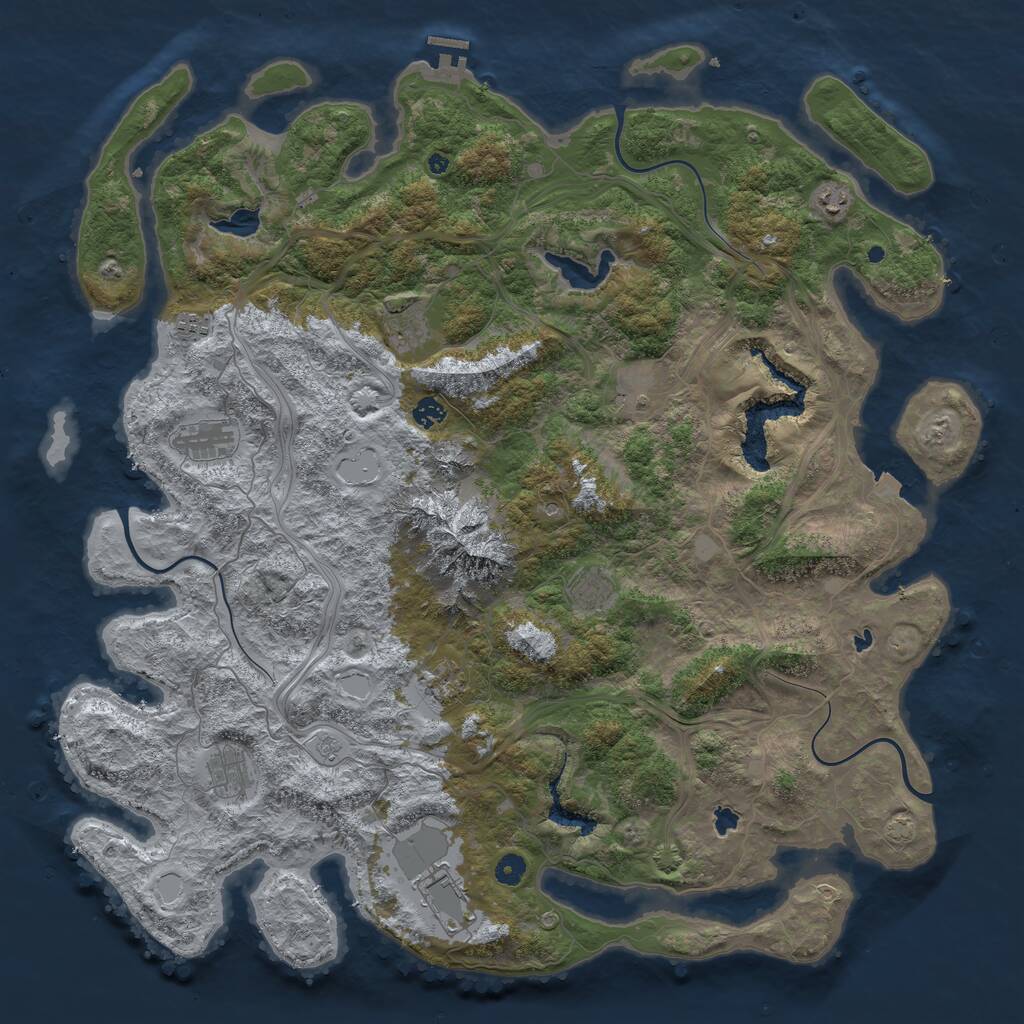 Rust Map: Procedural Map, Size: 5000, Seed: 13212896, 15 Monuments