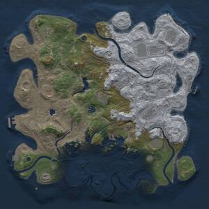 Thumbnail Rust Map: Procedural Map, Size: 4250, Seed: 1183642954, 16 Monuments