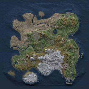 Thumbnail Rust Map: Procedural Map, Size: 3000, Seed: 31856, 9 Monuments