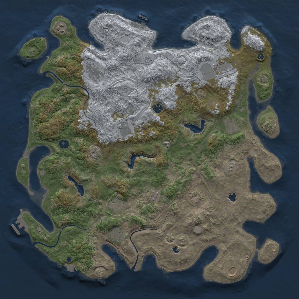 Rust Map: Procedural Map, Size: 4750, Seed: 132608416, 17 Monuments
