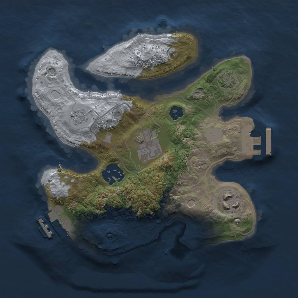 Rust Map: Procedural Map, Size: 2200, Seed: 17, 9 Monuments