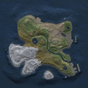 Thumbnail Rust Map: Procedural Map, Size: 2250, Seed: 44538453, 4 Monuments