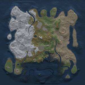 Thumbnail Rust Map: Procedural Map, Size: 3500, Seed: 1090926283, 12 Monuments