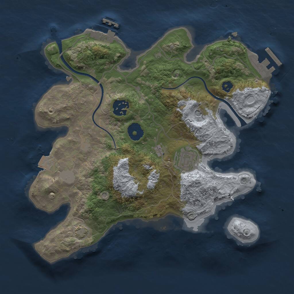 Rust Map: Procedural Map, Size: 2700, Seed: 1779028648, 7 Monuments