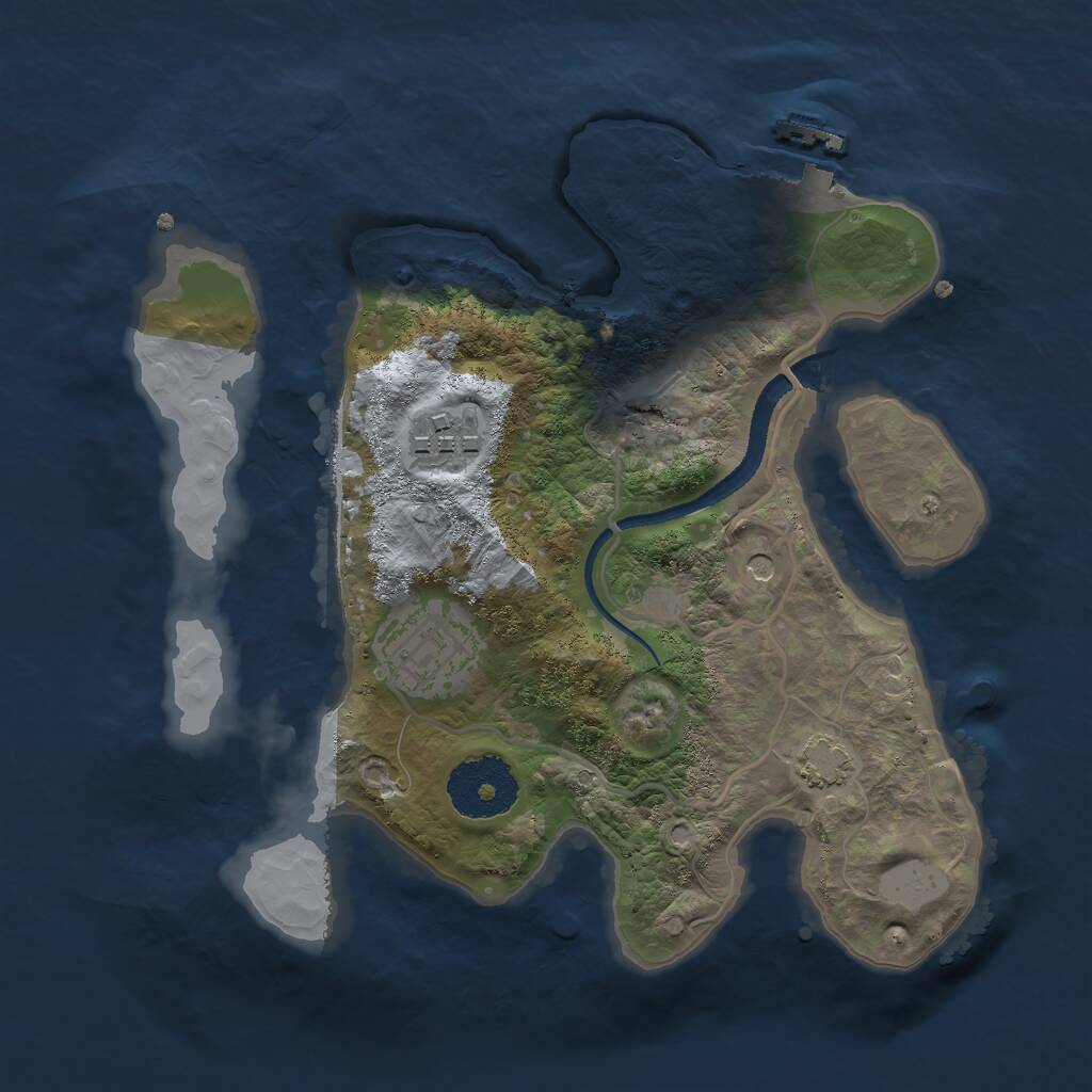 Rust Map: Procedural Map, Size: 2500, Seed: 397706363, 6 Monuments