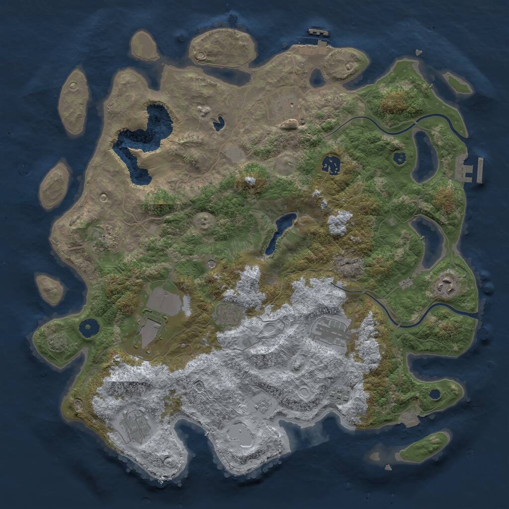 Rust Map: Procedural Map, Size: 4000, Seed: 1181367242, 15 Monuments