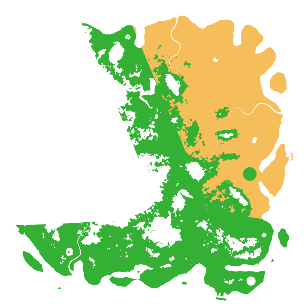 Biome Rust Map: Procedural Map, Size: 6000, Seed: 9564147