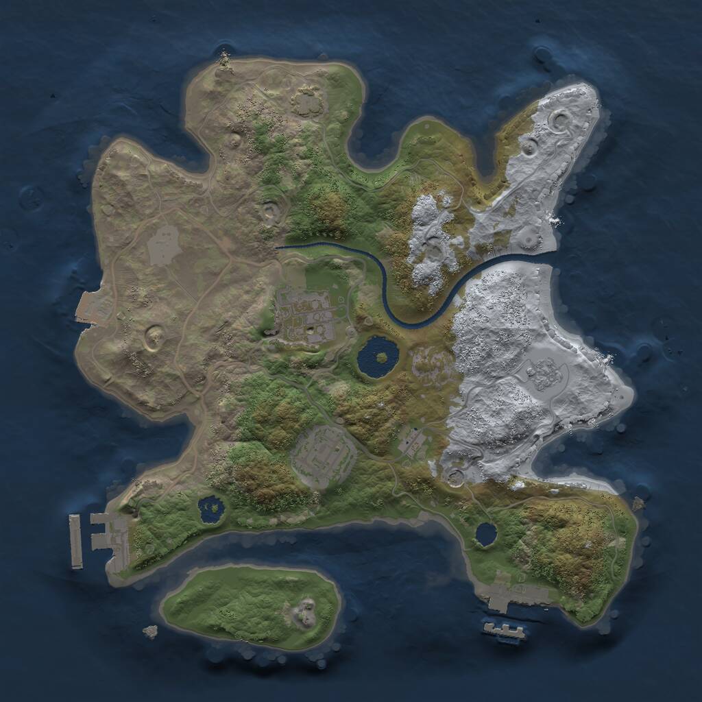 Rust Map: Procedural Map, Size: 2600, Seed: 4324232, 8 Monuments