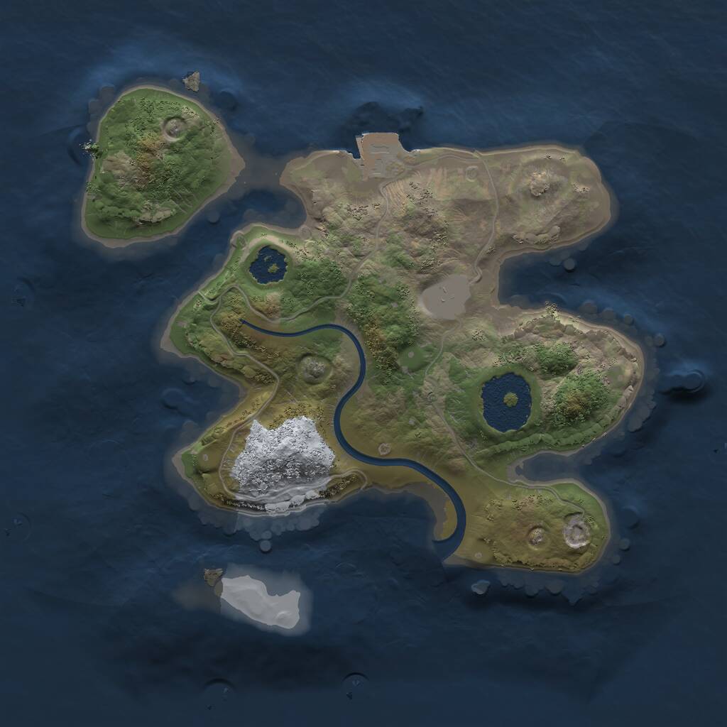 Rust Map: Procedural Map, Size: 2000, Seed: 1667642284, 1 Monuments