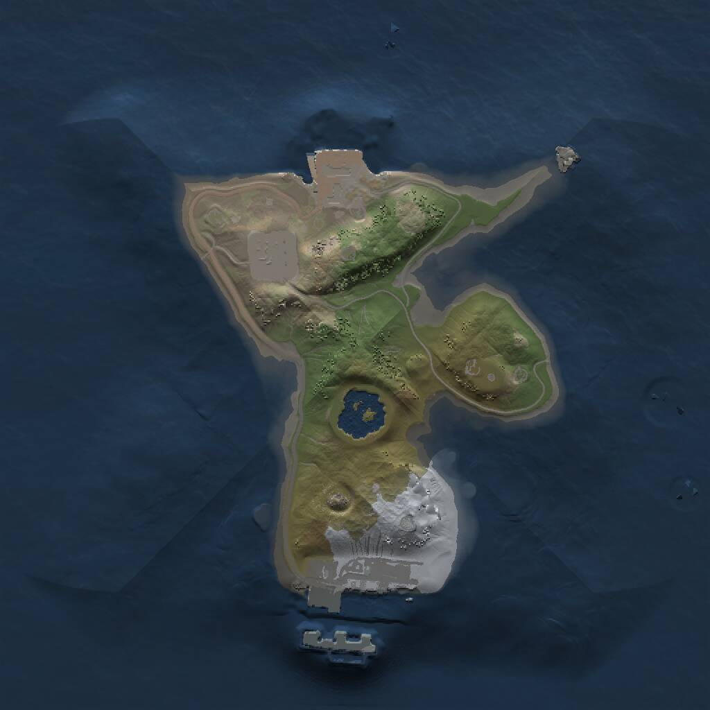 Rust Map: Procedural Map, Size: 1500, Seed: 9816513, 2 Monuments