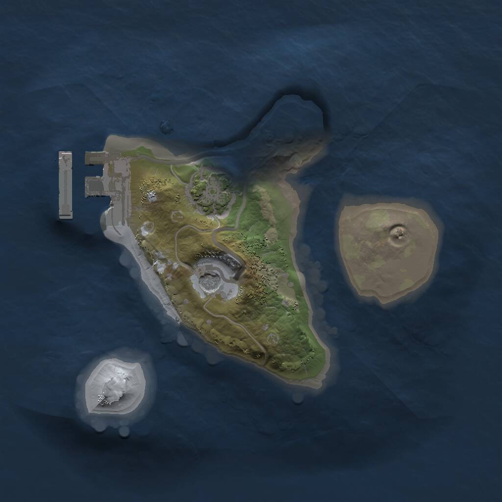 Rust Map: Procedural Map, Size: 1500, Seed: 23456234, 4 Monuments