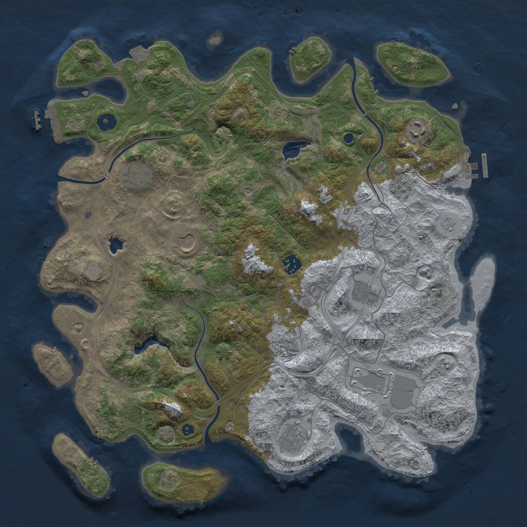 Rust Map: Procedural Map, Size: 4300, Seed: 62312, 15 Monuments