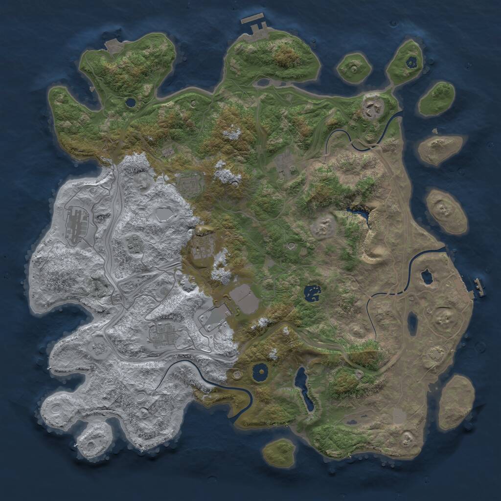 Rust Map: Procedural Map, Size: 4333, Seed: 9012025, 15 Monuments