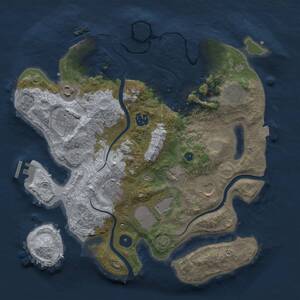 Thumbnail Rust Map: Procedural Map, Size: 3500, Seed: 949833561, 14 Monuments