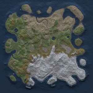 Thumbnail Rust Map: Procedural Map, Size: 3850, Seed: 3167832, 15 Monuments