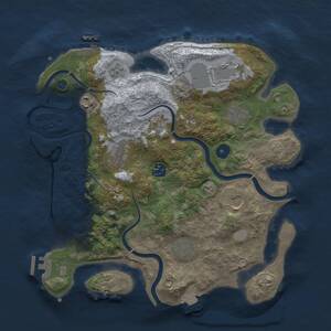 Thumbnail Rust Map: Procedural Map, Size: 3500, Seed: 1248485422, 13 Monuments