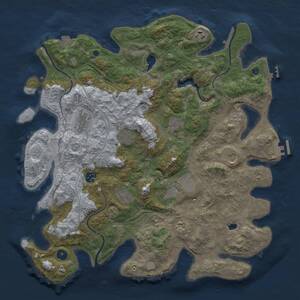 Thumbnail Rust Map: Procedural Map, Size: 4250, Seed: 792465, 16 Monuments