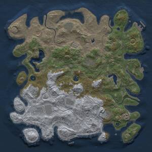Thumbnail Rust Map: Procedural Map, Size: 4250, Seed: 92842503, 16 Monuments