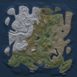Thumbnail Rust Map: Procedural Map, Size: 4000, Seed: 896757099, 15 Monuments