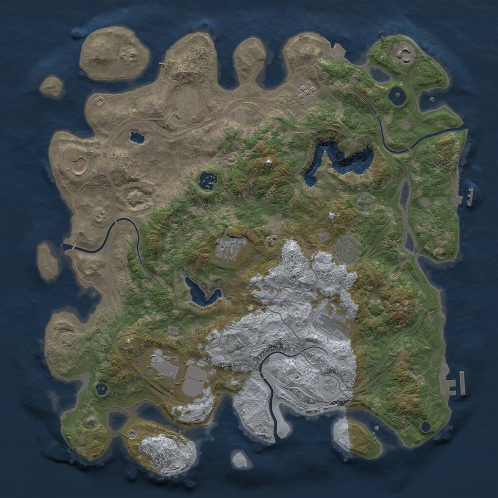 Rust Map: Procedural Map, Size: 4250, Seed: 846417969, 15 Monuments