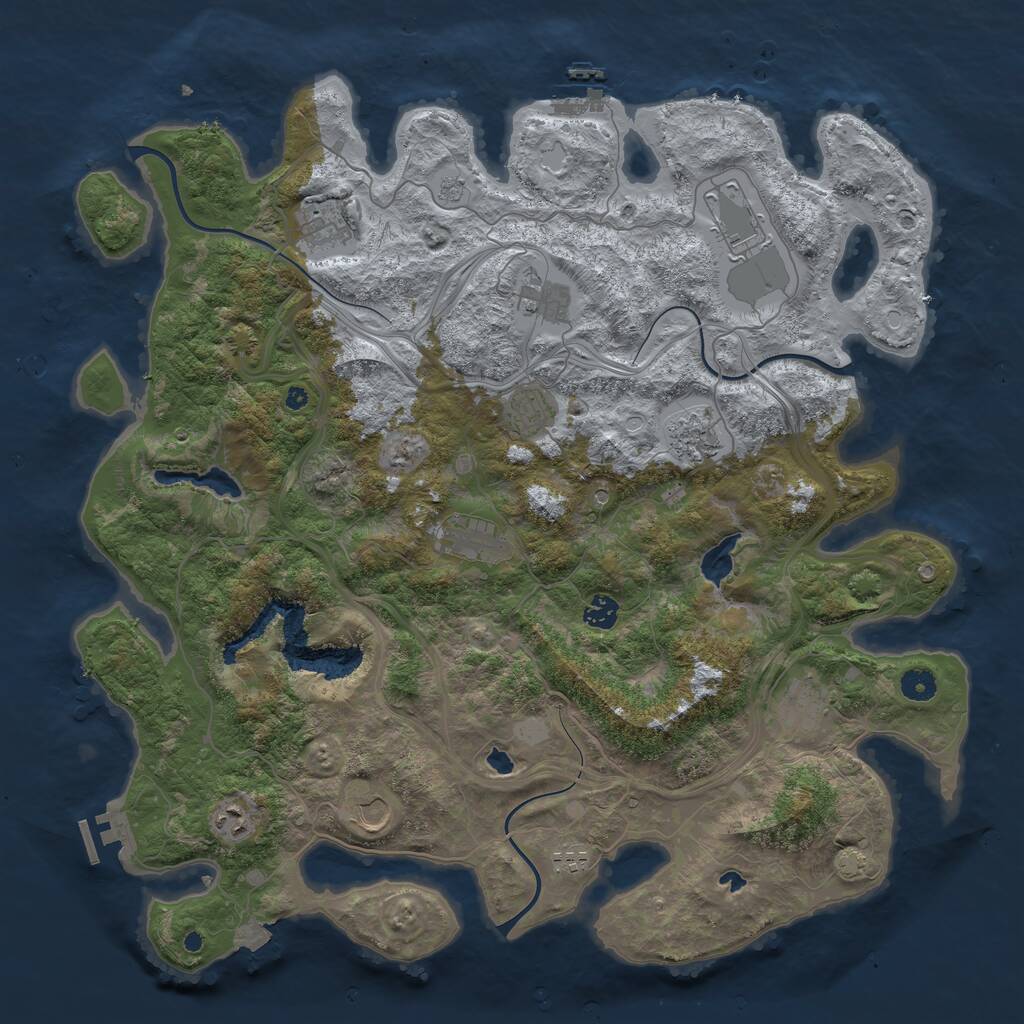 Rust Map: Procedural Map, Size: 4500, Seed: 1774017961, 17 Monuments