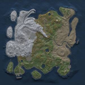 Thumbnail Rust Map: Procedural Map, Size: 3500, Seed: 425464919, 11 Monuments