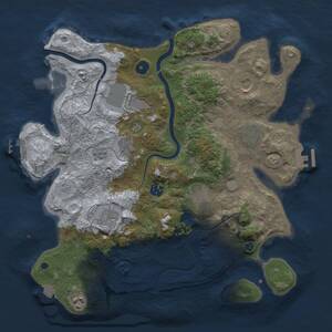 Thumbnail Rust Map: Procedural Map, Size: 3750, Seed: 2136465095, 15 Monuments