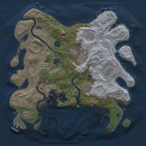 Thumbnail Rust Map: Procedural Map, Size: 3750, Seed: 259879993, 16 Monuments