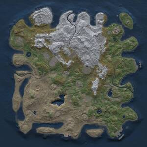 Thumbnail Rust Map: Procedural Map, Size: 4250, Seed: 1101139167, 17 Monuments