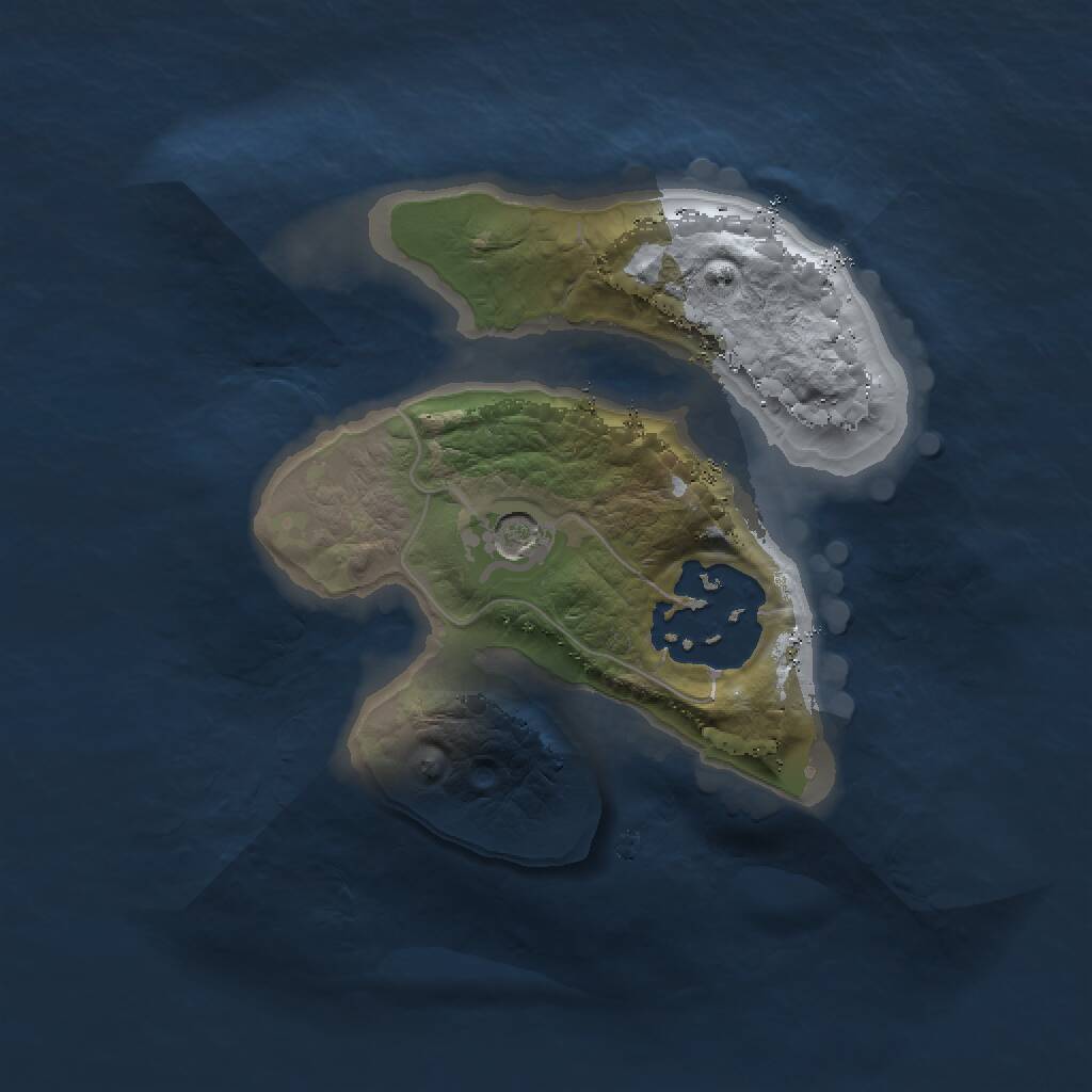 Rust Map: Procedural Map, Size: 1500, Seed: 542767423, 3 Monuments