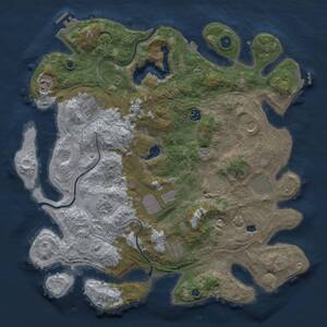Thumbnail Rust Map: Procedural Map, Size: 4250, Seed: 862617, 16 Monuments