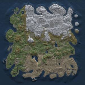 Thumbnail Rust Map: Procedural Map, Size: 4250, Seed: 161442, 17 Monuments