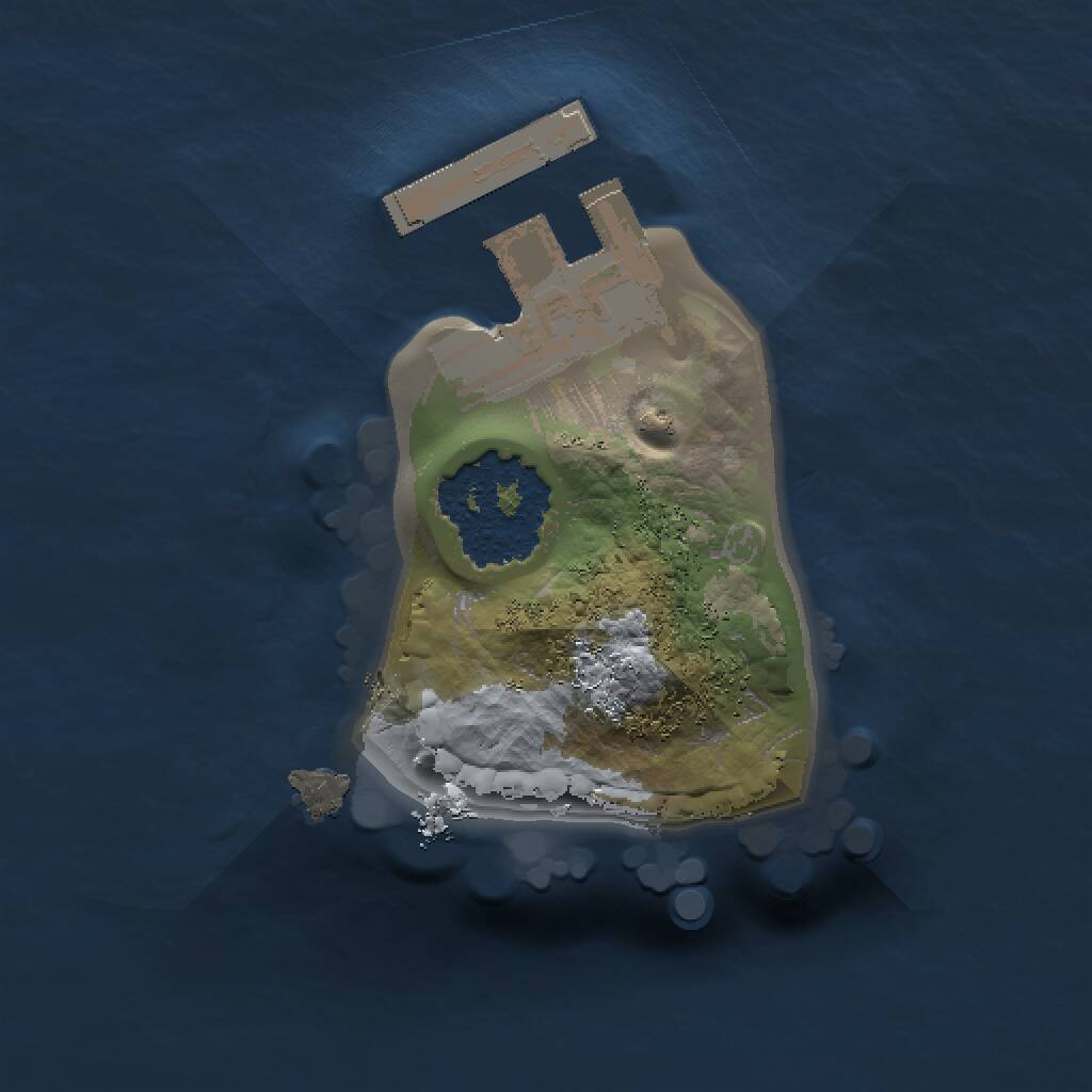 Rust Map: Procedural Map, Size: 1000, Seed: 755165235, 2 Monuments