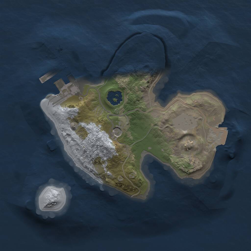 Rust Map: Procedural Map, Size: 1650, Seed: 23456234, 3 Monuments