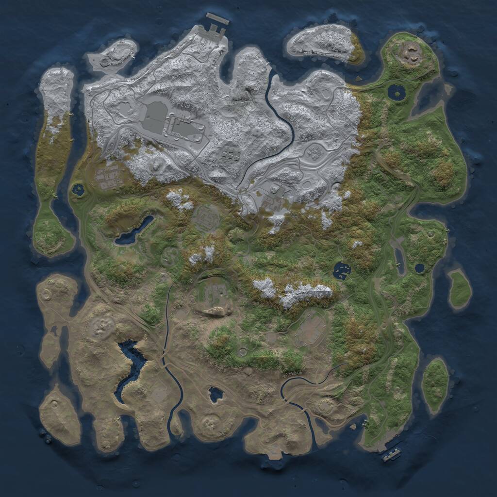 Rust Map: Procedural Map, Size: 4250, Seed: 108814857, 15 Monuments