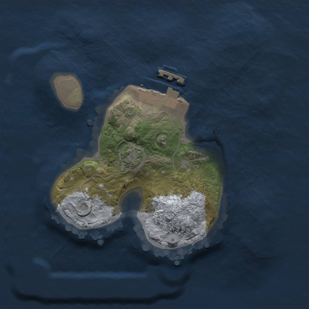 Rust Map: Procedural Map, Size: 1750, Seed: 3902854, 3 Monuments