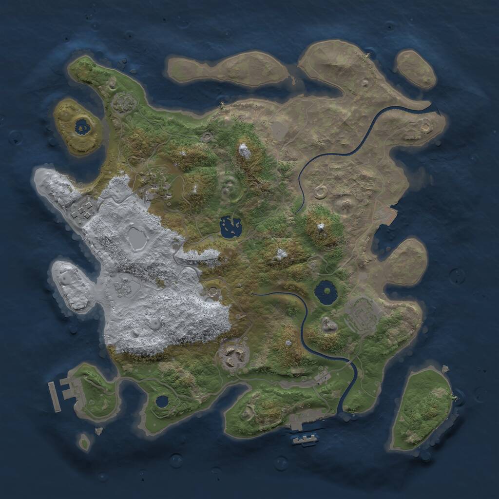 Rust Map: Procedural Map, Size: 3250, Seed: 145641641, 11 Monuments