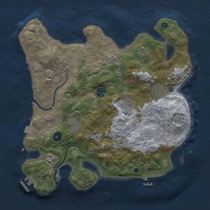 Thumbnail Rust Map: Procedural Map, Size: 3400, Seed: 459599272, 14 Monuments