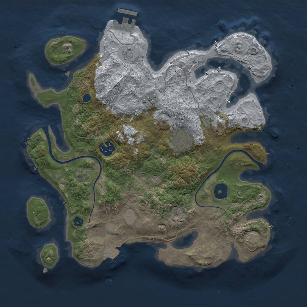 Rust Map: Procedural Map, Size: 3100, Seed: 600620713, 8 Monuments