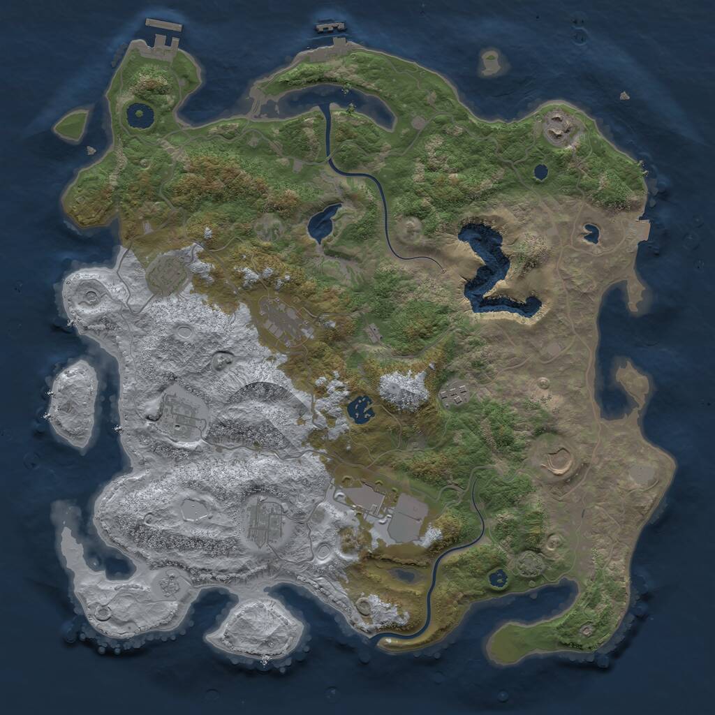 Rust Map: Procedural Map, Size: 4000, Seed: 1348965136, 15 Monuments