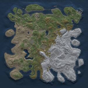 Thumbnail Rust Map: Procedural Map, Size: 4250, Seed: 1497670937, 13 Monuments