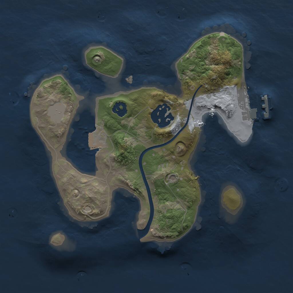 Rust Map: Procedural Map, Size: 2000, Seed: 114009054, 3 Monuments