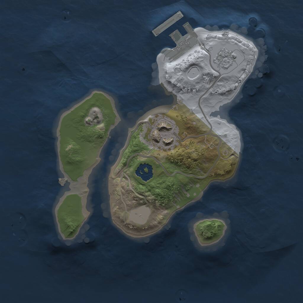 Rust Map: Procedural Map, Size: 1750, Seed: 1734882825, 4 Monuments