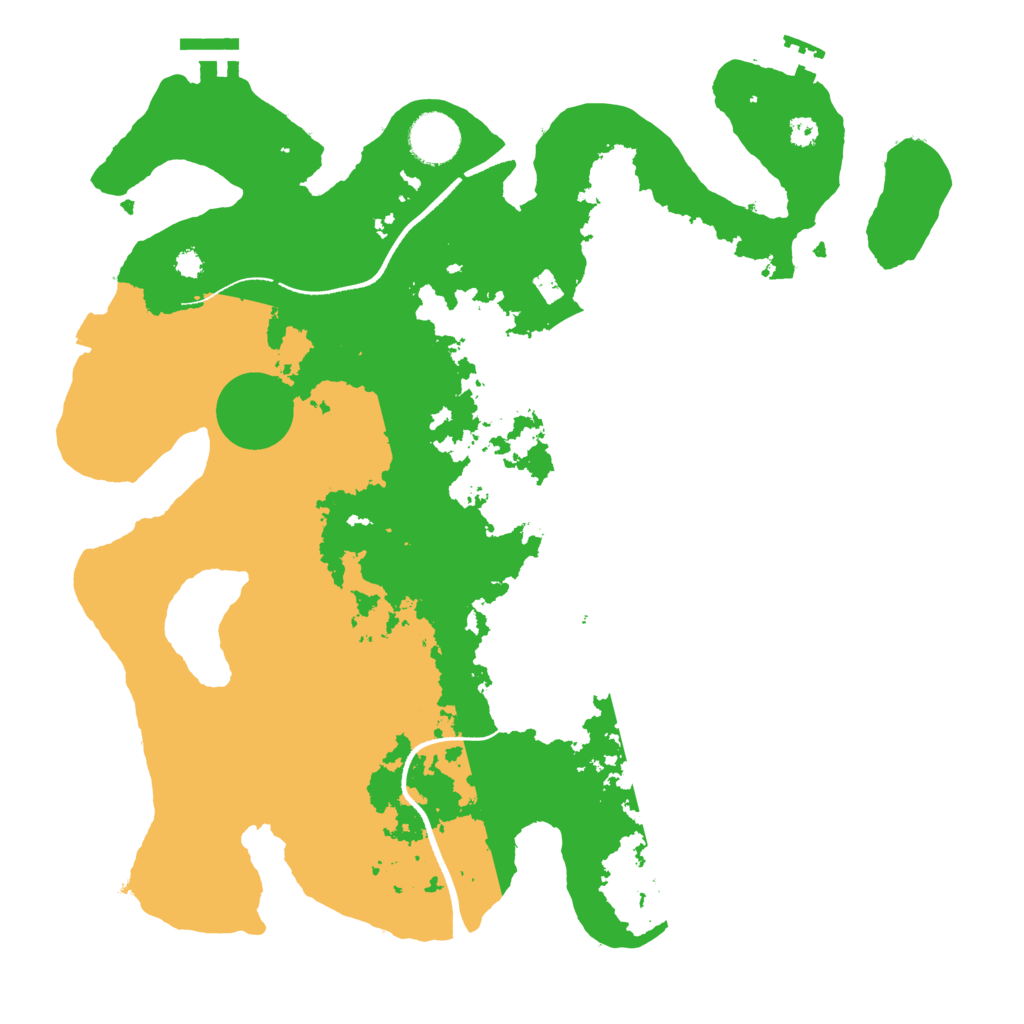 Biome Rust Map: Procedural Map, Size: 3500, Seed: 242596398