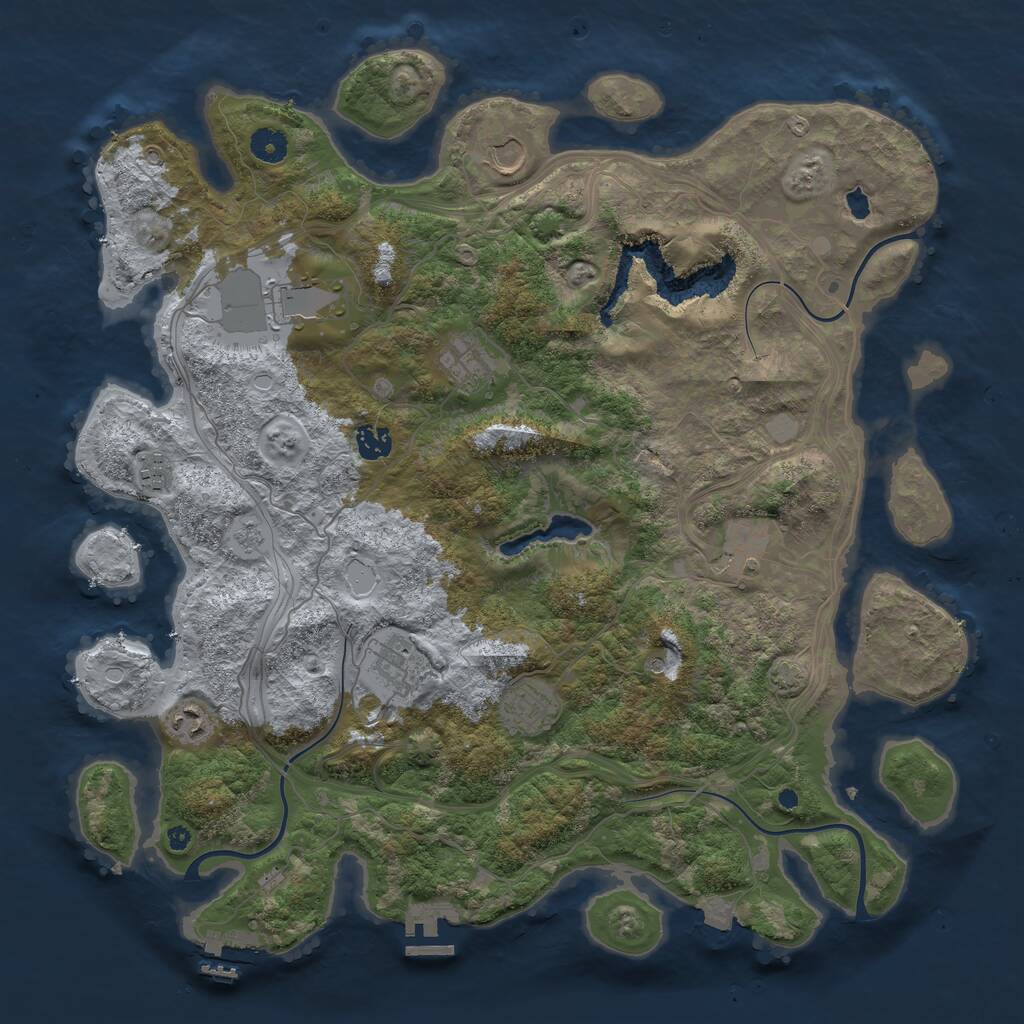 Rust Map: Procedural Map, Size: 4250, Seed: 177925509, 15 Monuments