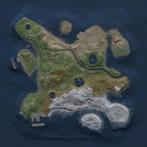 Thumbnail Rust Map: Procedural Map, Size: 2350, Seed: 854408903, 5 Monuments