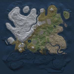 Thumbnail Rust Map: Procedural Map, Size: 3500, Seed: 401587587, 12 Monuments