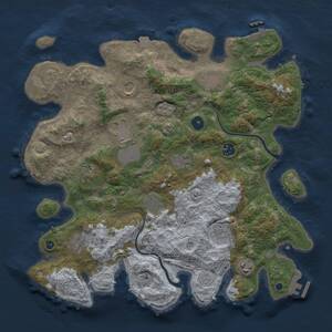 Thumbnail Rust Map: Procedural Map, Size: 3900, Seed: 1527275644, 17 Monuments