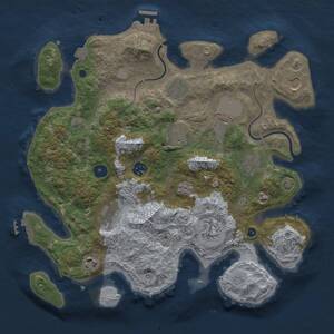 Thumbnail Rust Map: Procedural Map, Size: 3700, Seed: 960202406, 16 Monuments